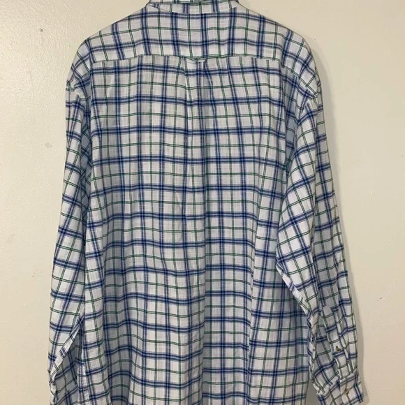 Izod Blue and Green Casual Button Down Shirt Size XXL - Picture 5 of 9